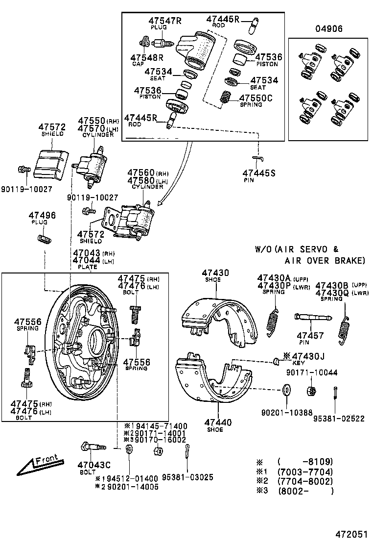 42184-55010 BOLT(FOR BACKING PLATE TO REAR AXLE HOUSING SETTING) product image