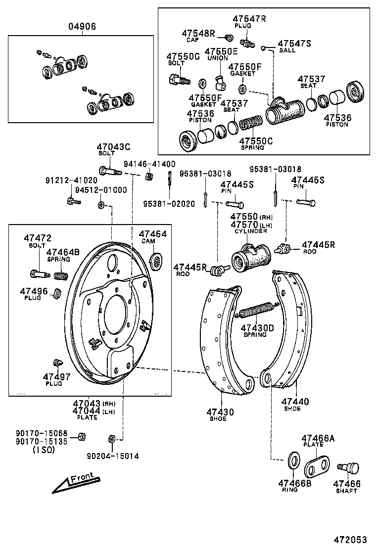 42184-55010 BOLT(FOR BACKING PLATE TO REAR AXLE HOUSING SETTING) product image