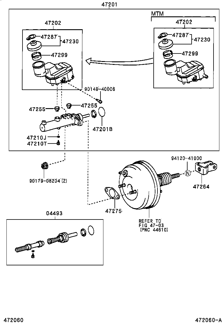 Toyota 04493-42050 CYLINDER KIT, BRAKE MASTER