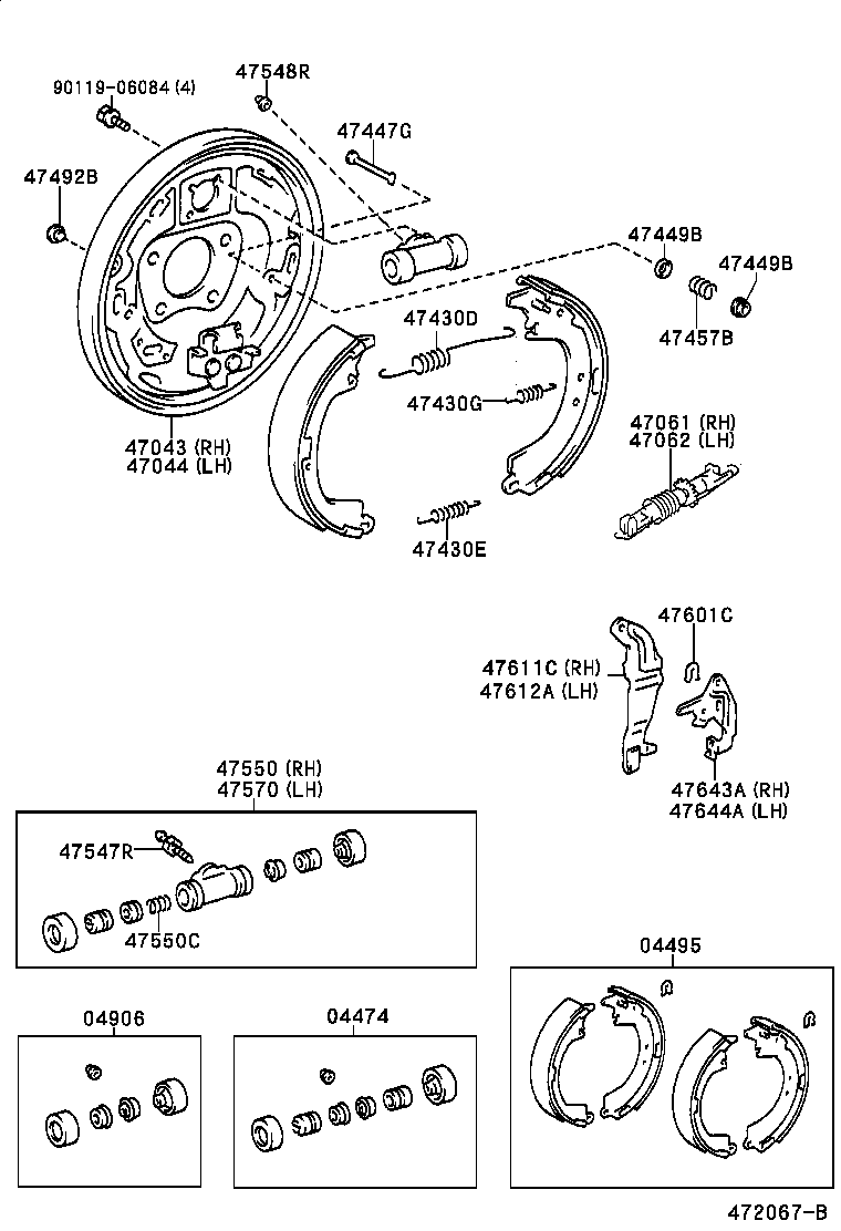 Toyota 47044-42030 PLATE SUB-ASSY, BRAKE BACKING, REAR LH