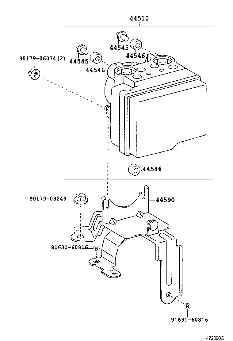 47311-63020 TUBE, FRONT BRAKE, NO.1 product image