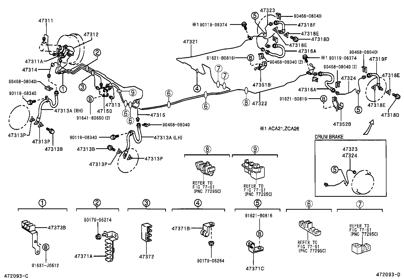 47311-42100 TUBE, FRONT BRAKE, NO.1 product image