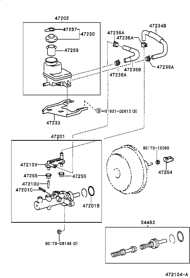 47201-48060 CYLINDER SUB-ASSY, BRAKE MASTER product image