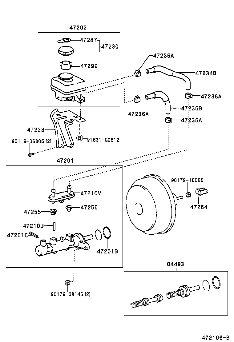 47201-48060 CYLINDER SUB-ASSY, BRAKE MASTER product image