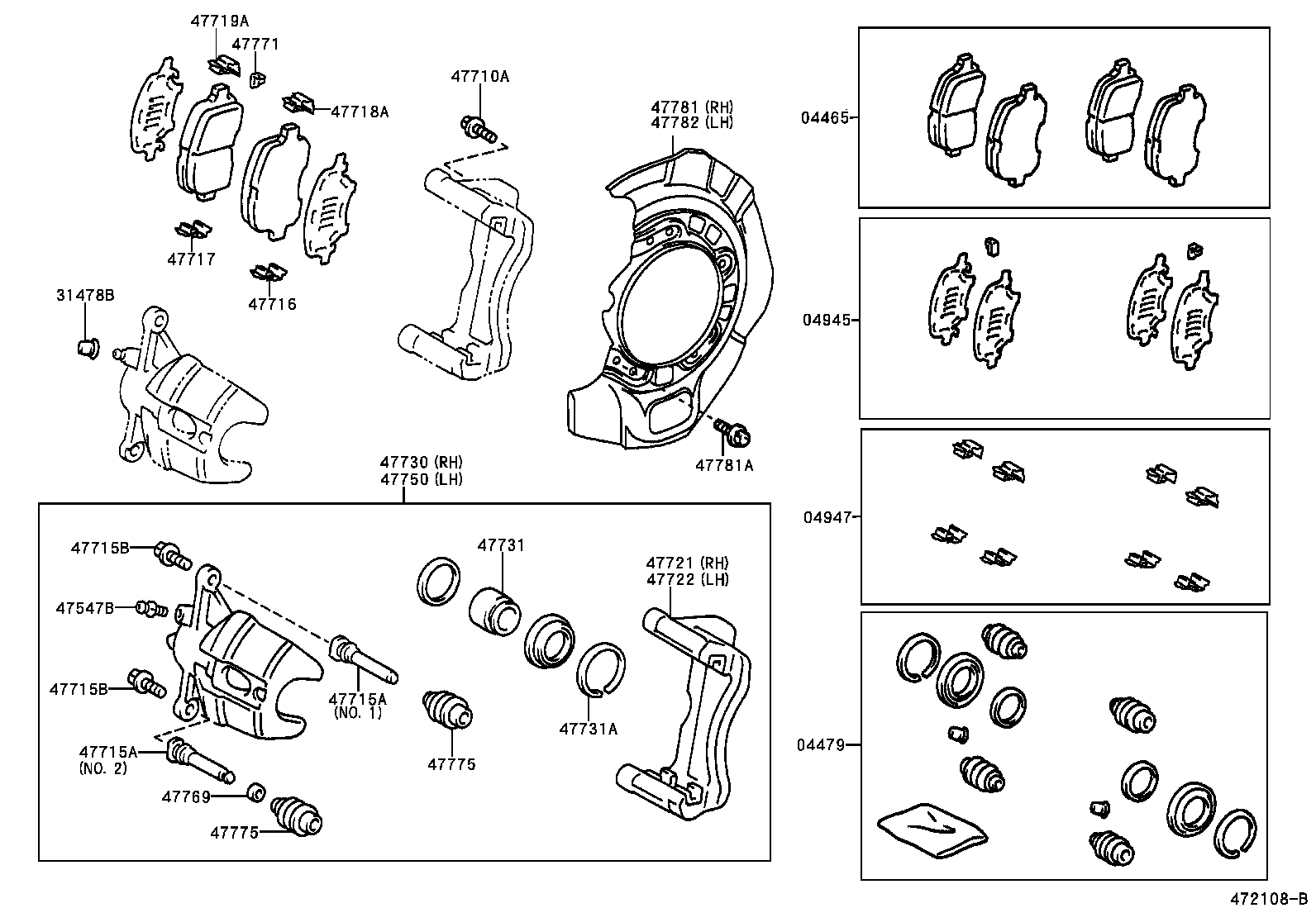 47730-48030 CYLINDER ASSY, FRONT DISC BRAKE, RH product image