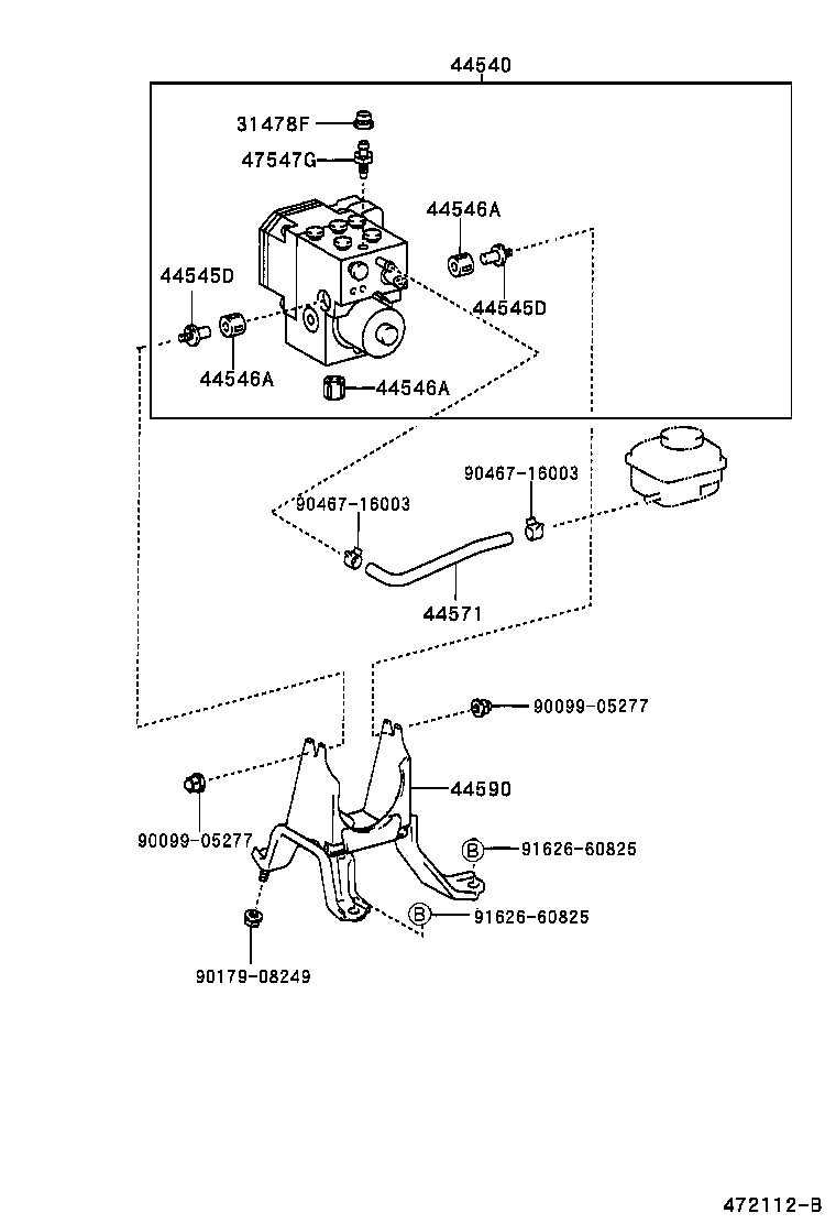 44590-48020 BRACKET ASSY, BRAKE ACTUATOR product image