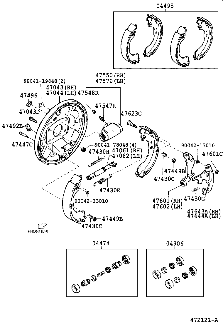 04495-87402 SHOE KIT, REAR BRAKE product image