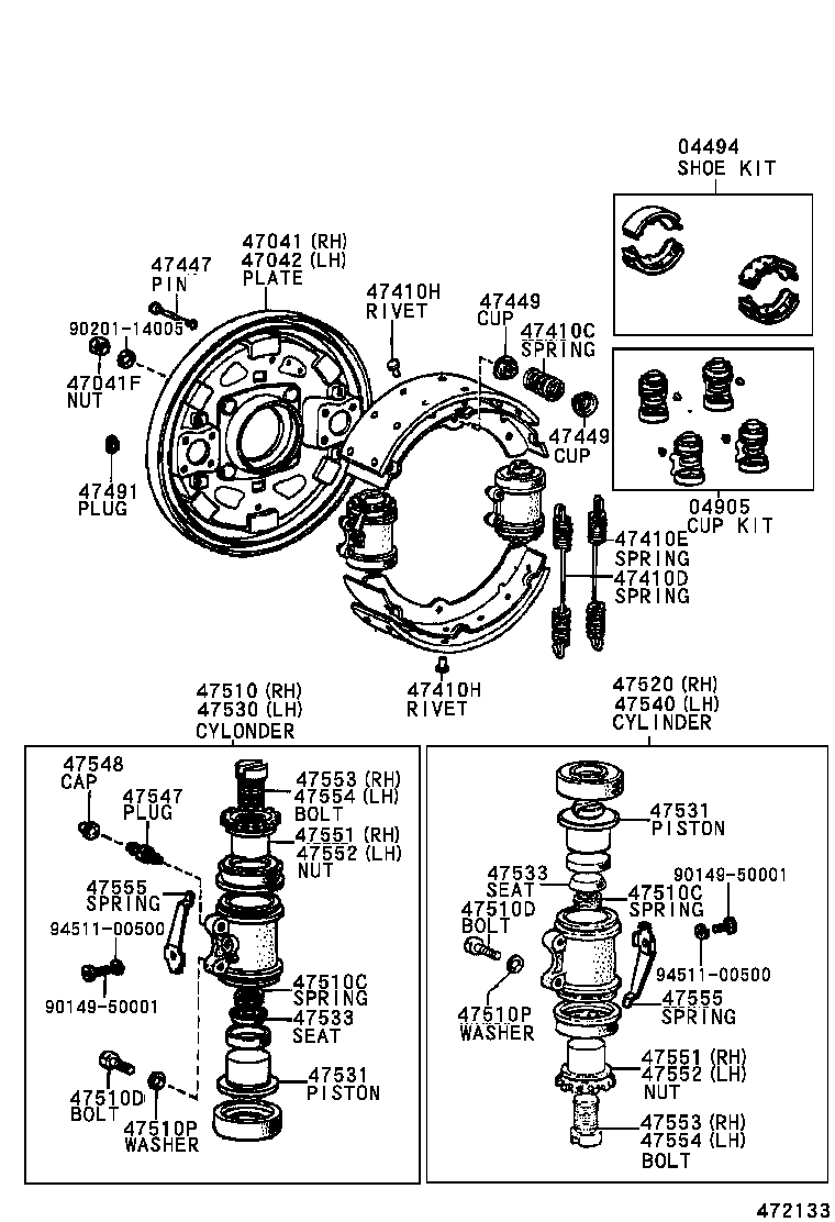 04496-36100 SHOE KIT, FRONT BRAKE product image