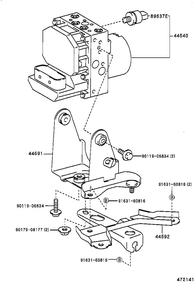 47311-05191 TUBE, FRONT BRAKE, NO.1 product image