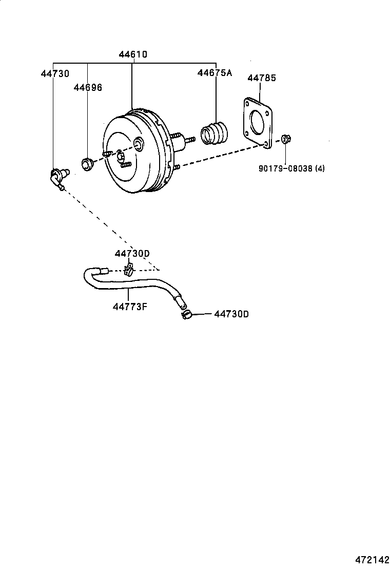 44610-05110 BOOSTER ASSY, BRAKE product image