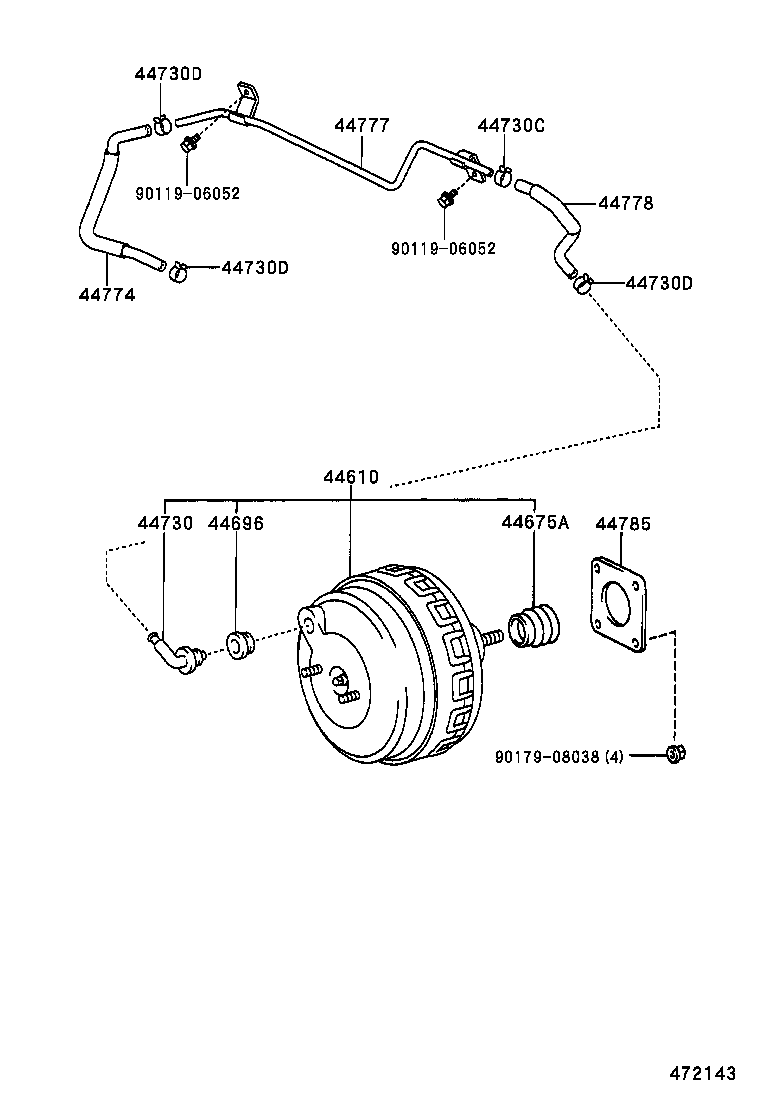 44610-05110 BOOSTER ASSY, BRAKE product image