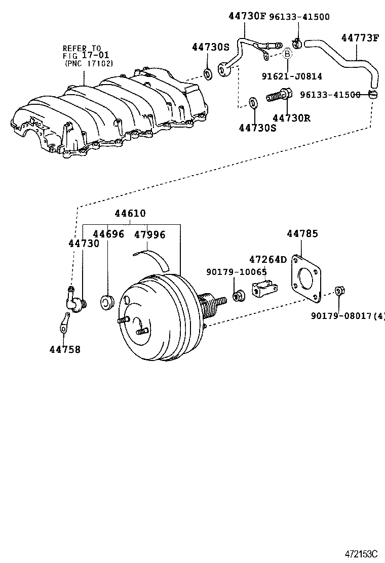 Toyota 44610-50360 BOOSTER ASSY, BRAKE