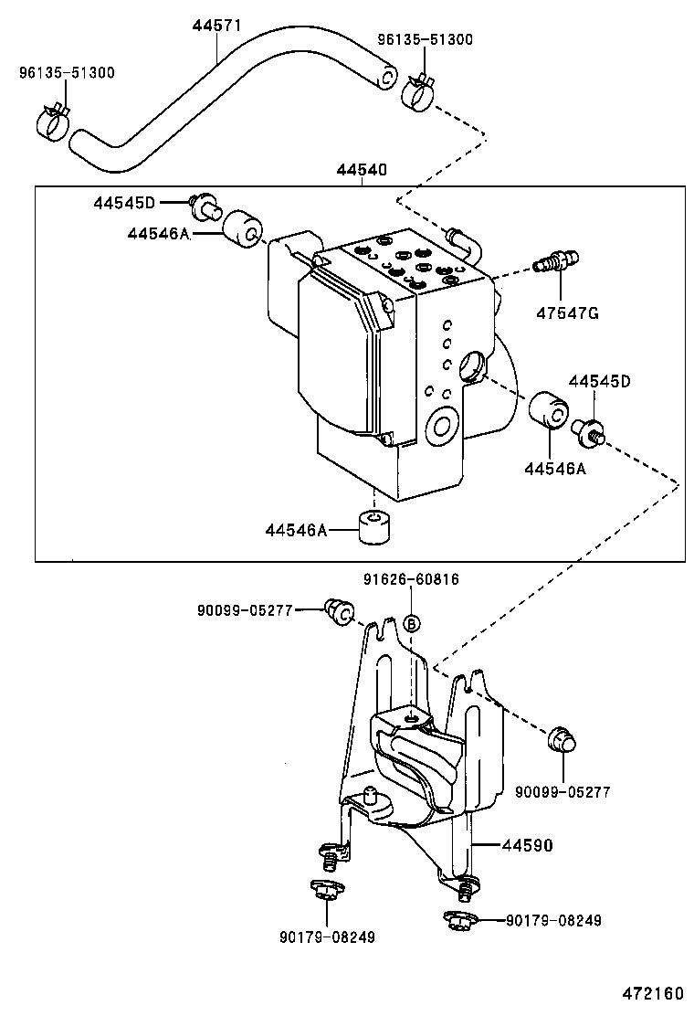 44590-50030 BRACKET ASSY, BRAKE ACTUATOR product image