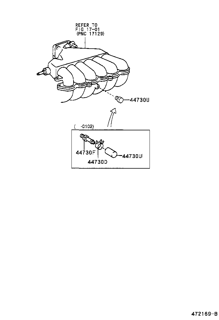 Toyota 44758-35120 BRACKET, VACUUM CHECK VALVE