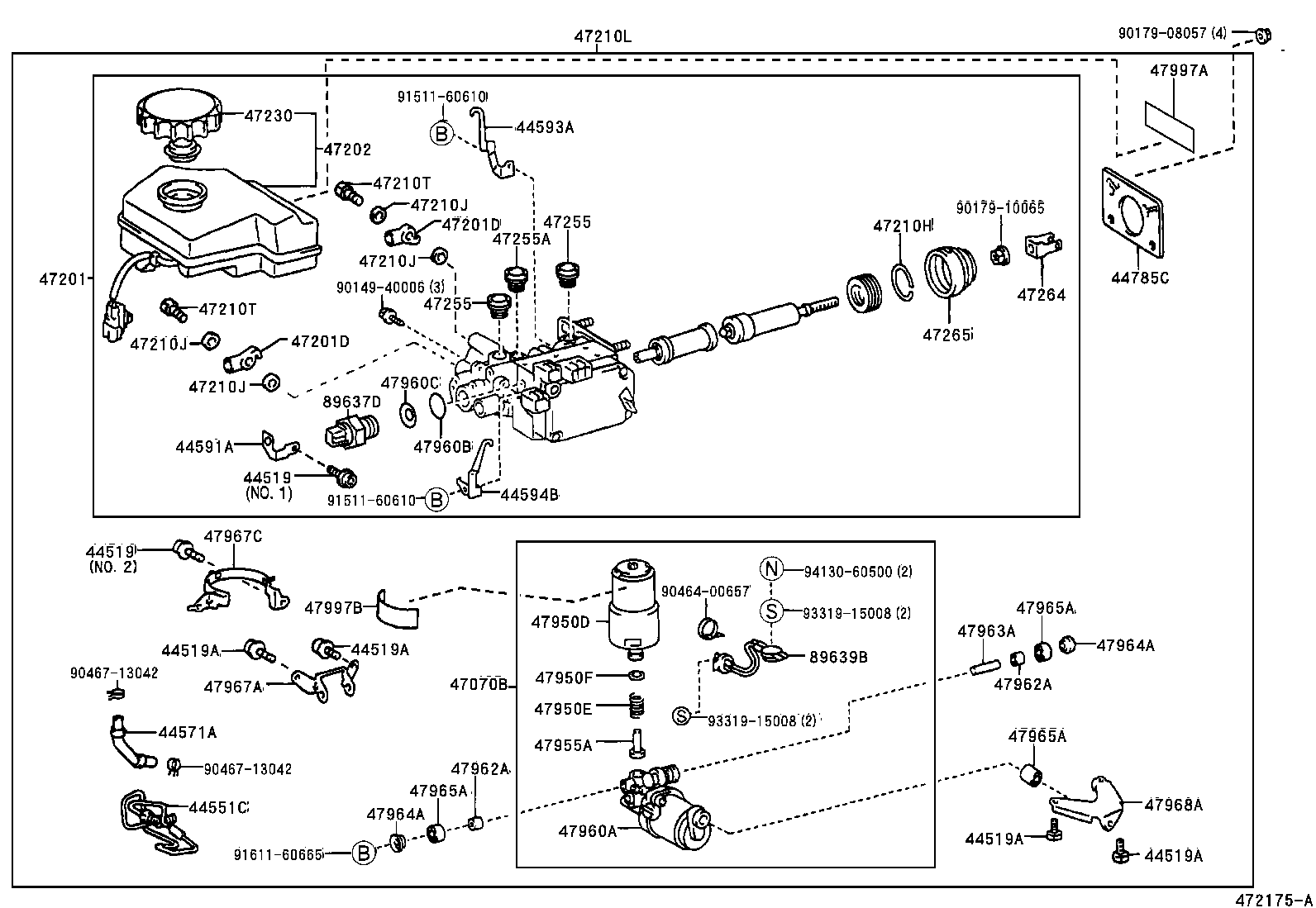 Toyota 44571-60010 HOSE, BRAKE ACTUATOR, NO.1