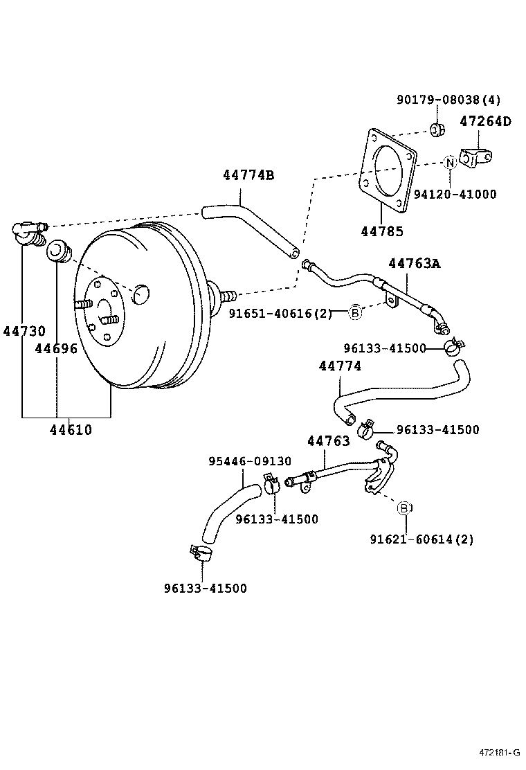 44774-12410 HOSE, UNION TO CONNECTOR TUBE product image