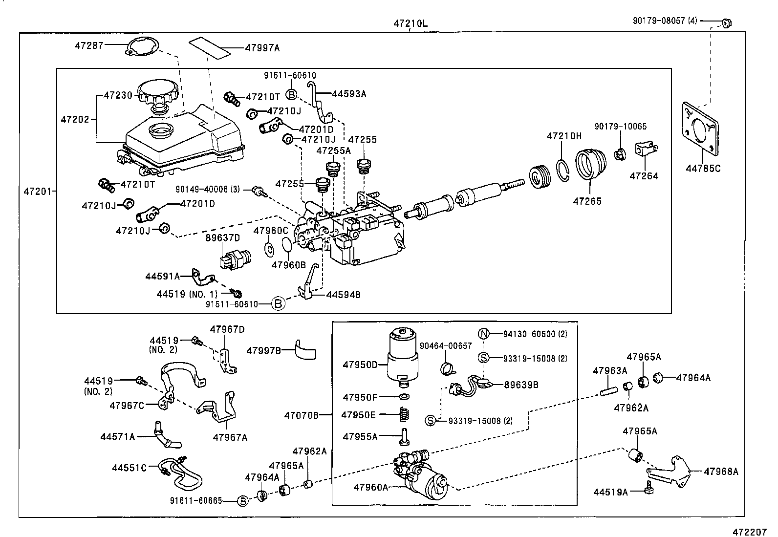 04493-60340 CYLINDER KIT, BRAKE MASTER product image