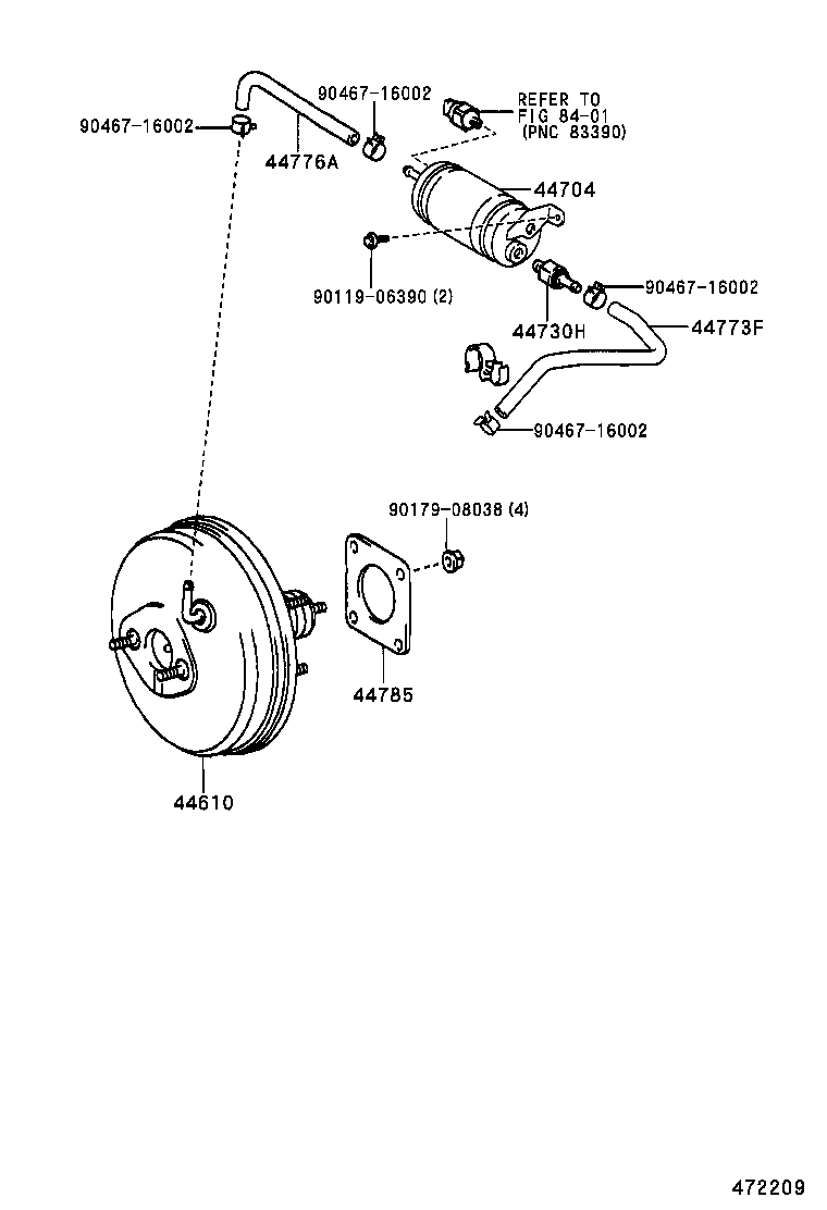 44610-02050 BOOSTER ASSY, BRAKE product image