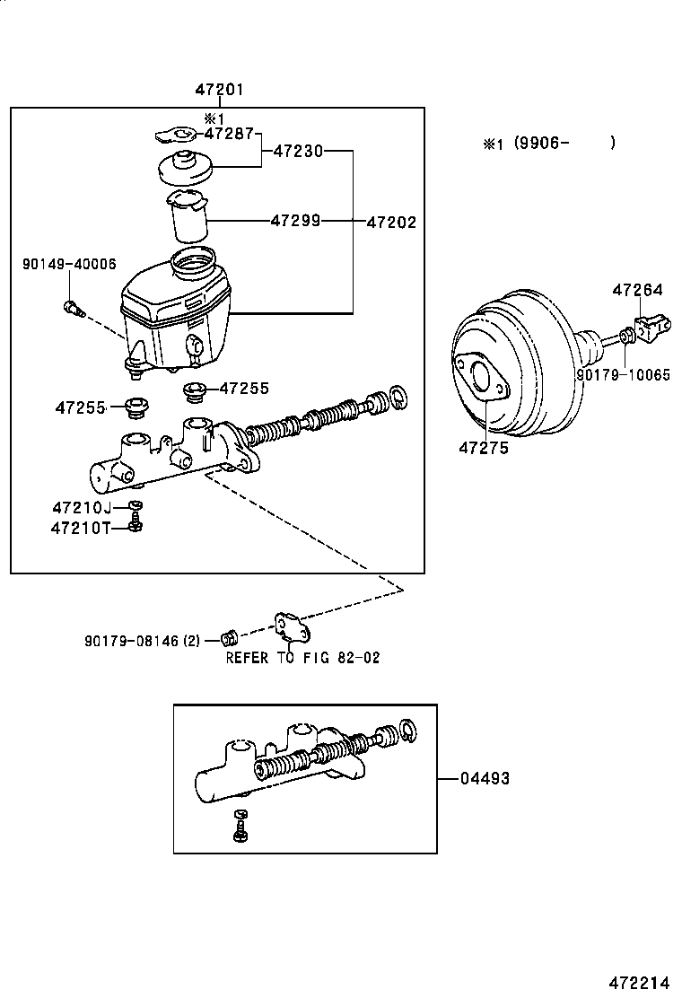 04493-60340 CYLINDER KIT, BRAKE MASTER product image