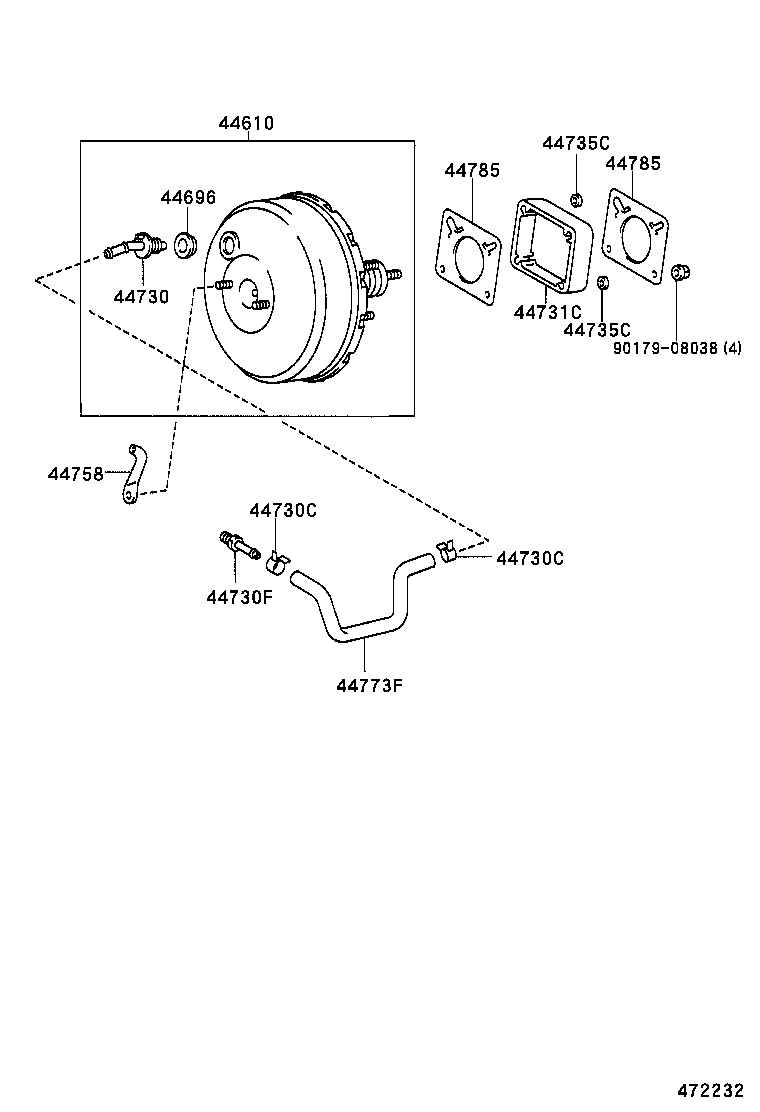 44610-04040 BOOSTER ASSY, BRAKE product image