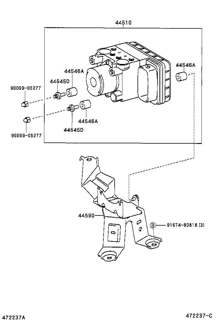 47311-28610 TUBE, FRONT BRAKE, NO.1 product image