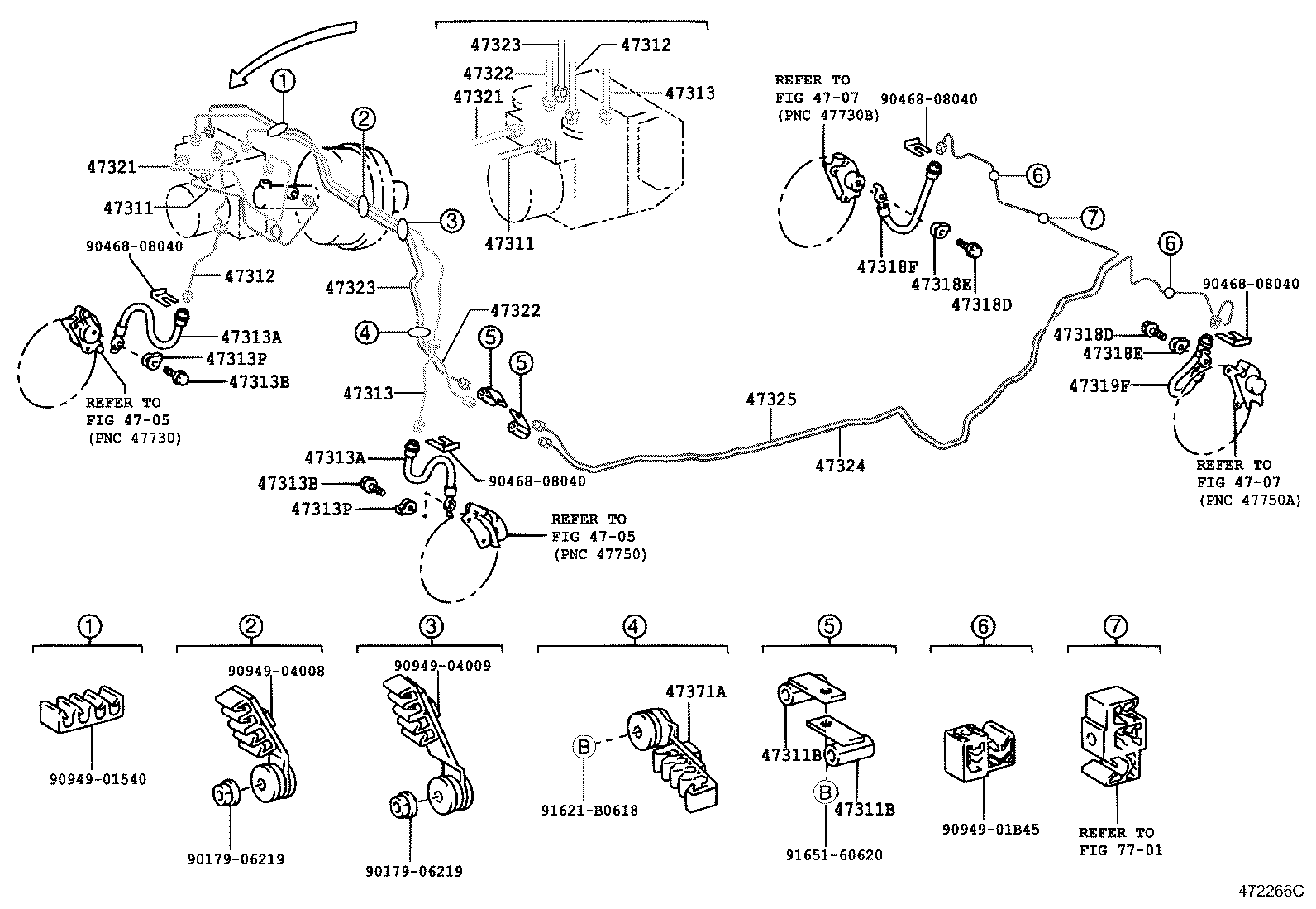 44571-30090 HOSE, BRAKE ACTUATOR product image