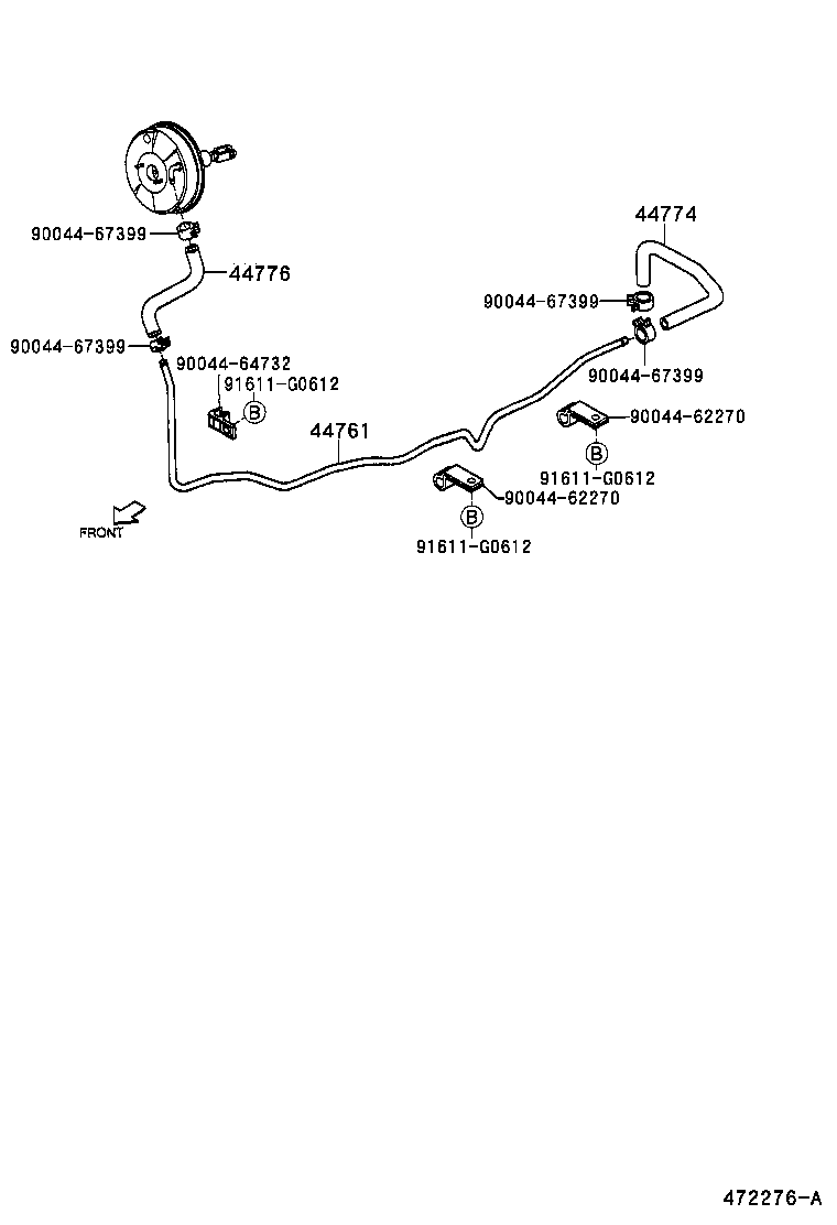 44774-97504 HOSE, UNION TO CONNECTOR TUBE product image