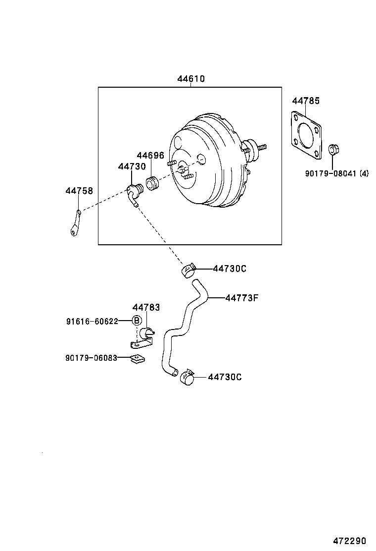 44610-48010 BOOSTER ASSY, BRAKE product image