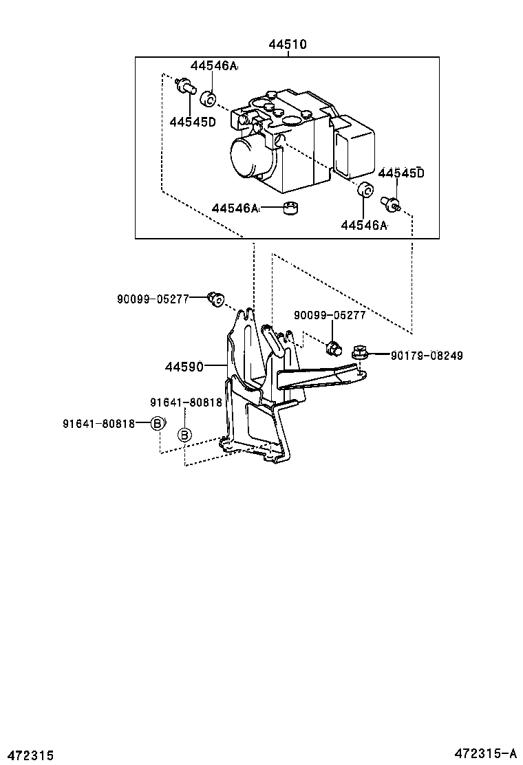 44571-48050 HOSE, BRAKE ACTUATOR, NO.2 product image