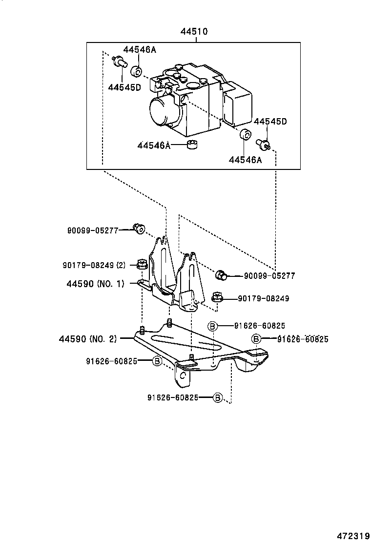44590-48040 BRACKET ASSY, BRAKE ACTUATOR product image