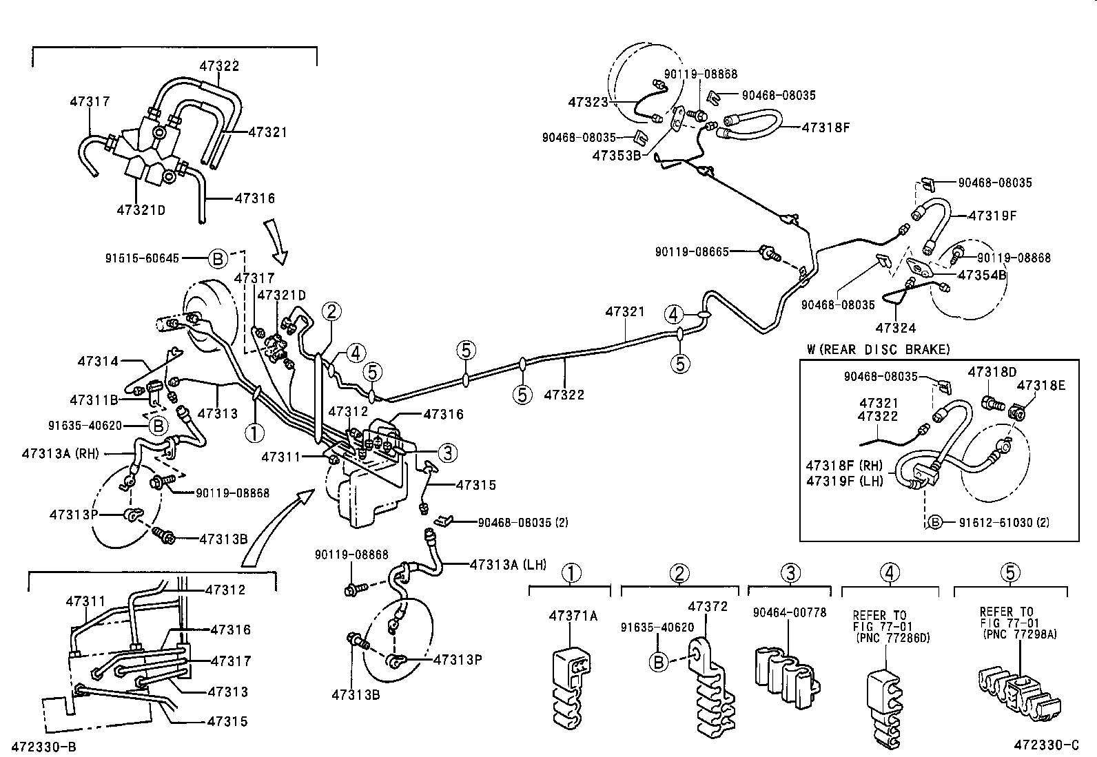 47311-52051 TUBE, FRONT BRAKE, NO.1 product image