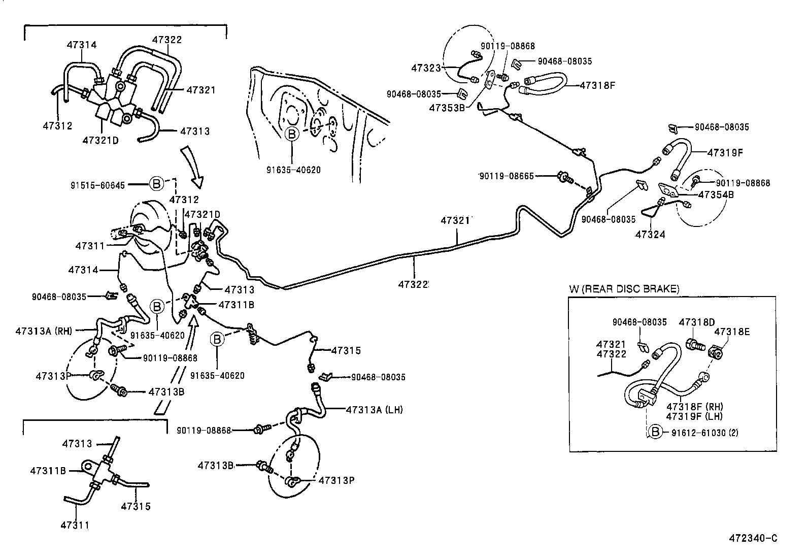 44545-42090 HOLDER, BRAKE ACTUATOR BOLT product image