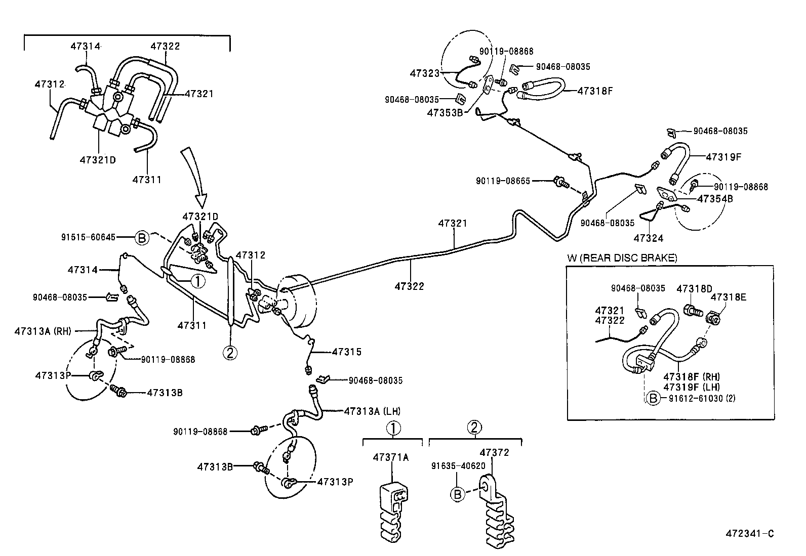 44545-42090 HOLDER, BRAKE ACTUATOR BOLT product image