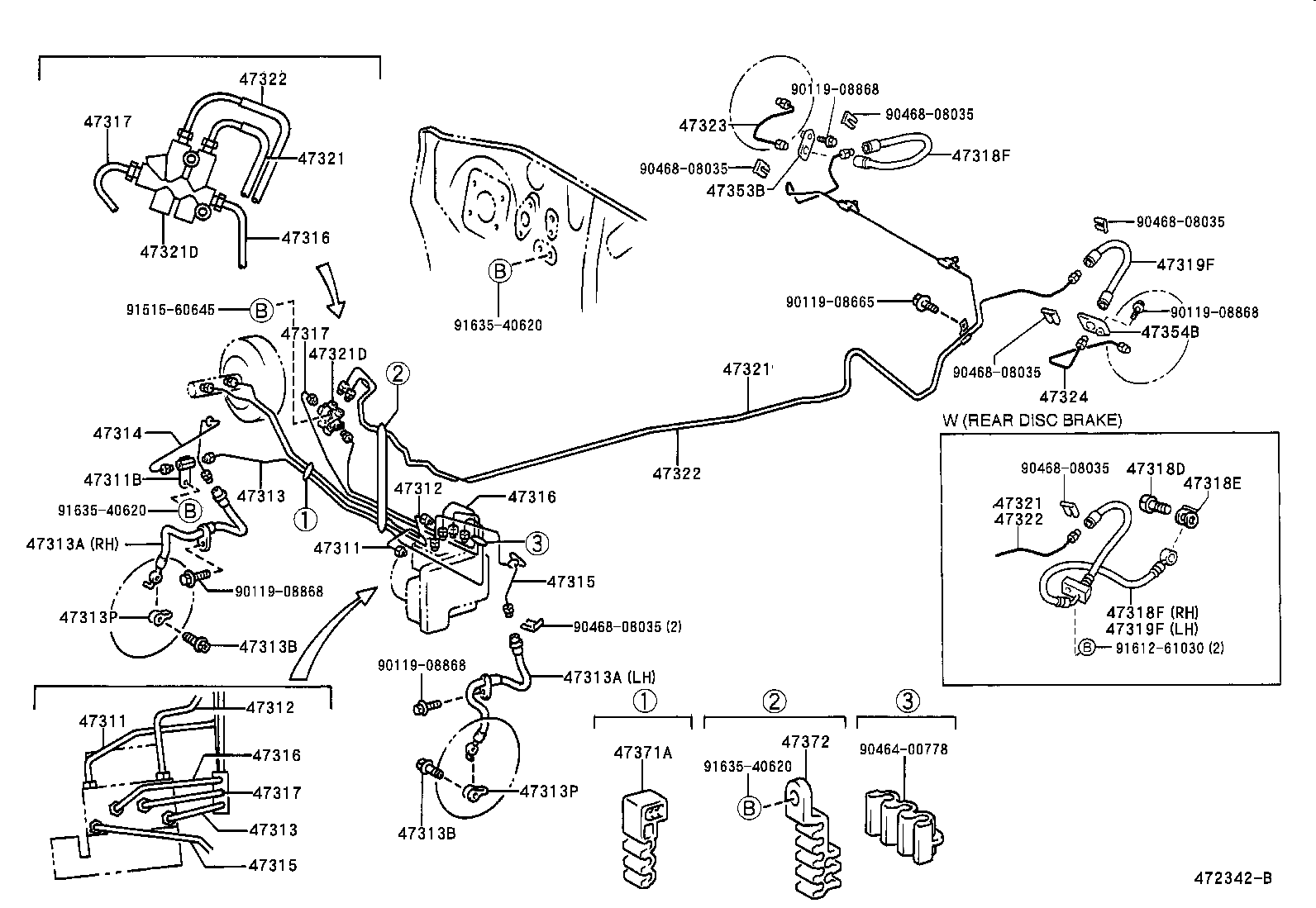 44545-42090 HOLDER, BRAKE ACTUATOR BOLT product image