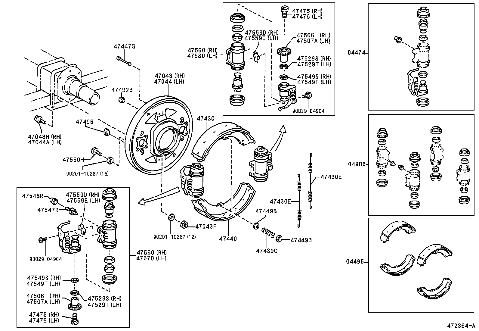47044-36170 PLATE SUB-ASSY, BRAKE BACKING, REAR LH product image