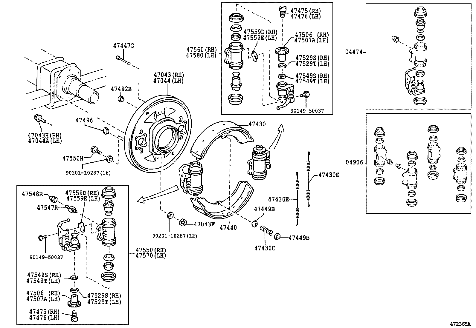 47044-36170 PLATE SUB-ASSY, BRAKE BACKING, REAR LH product image