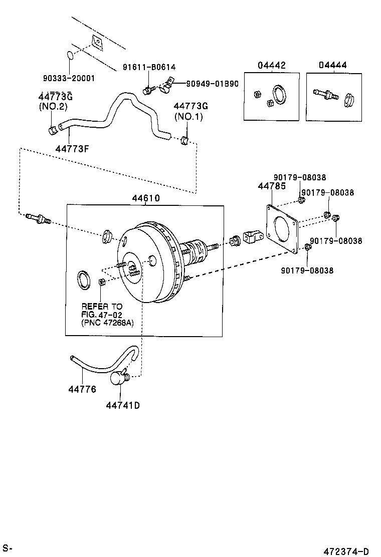 Toyota 90999-92002 HOSE, BRAKE BOOSTER