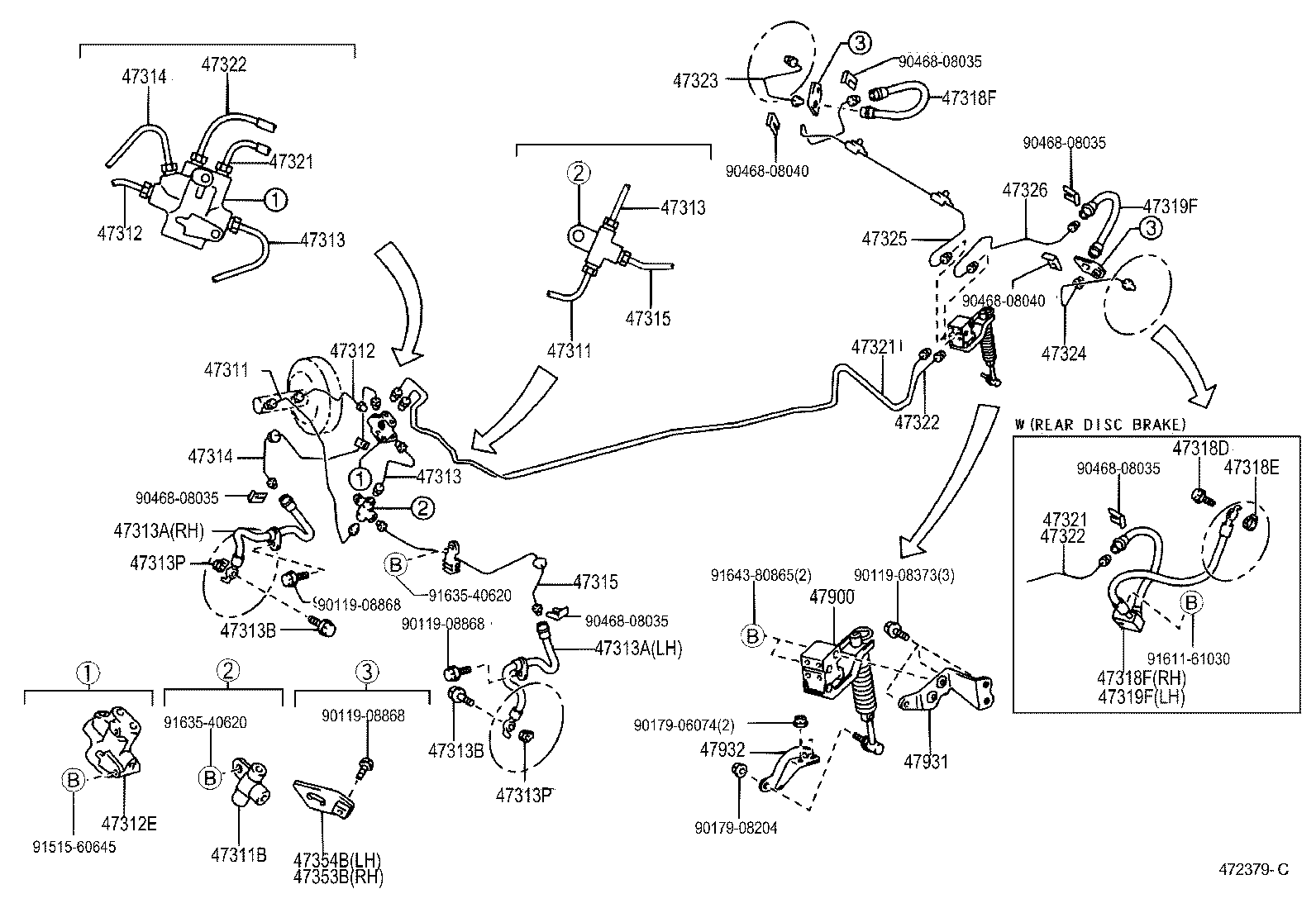 Toyota 47314-52051 TUBE, FRONT BRAKE, NO.4