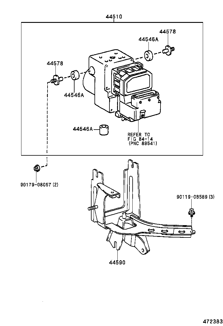 44546-05020 CUSHION, BRAKE ACTUATOR BOLT product image