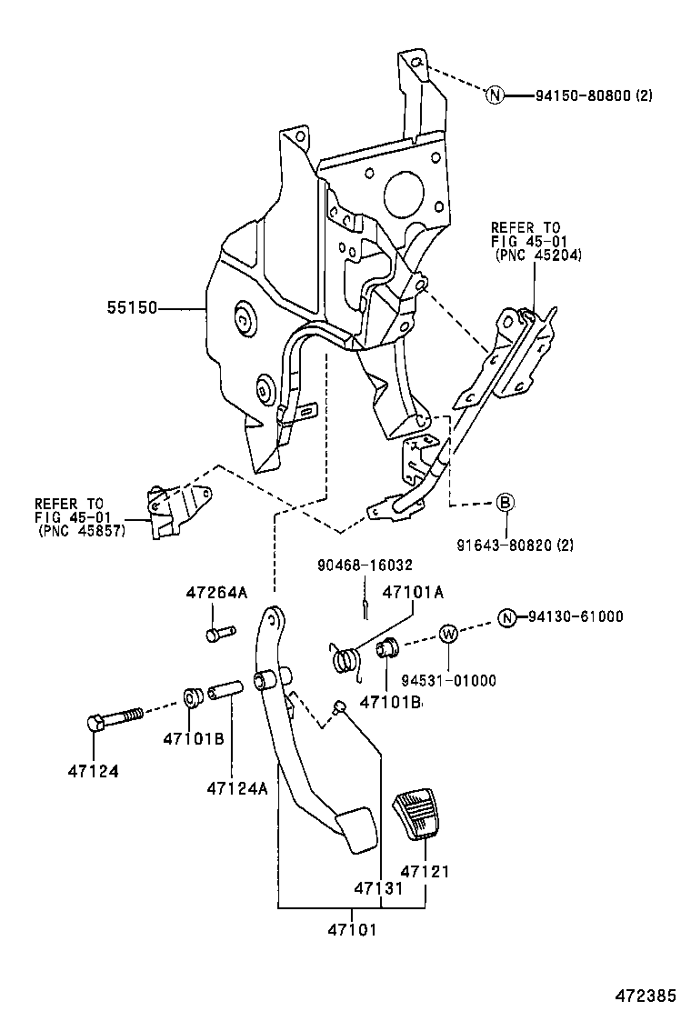 55150-37041 BRACKET ASSY, PEDAL product image