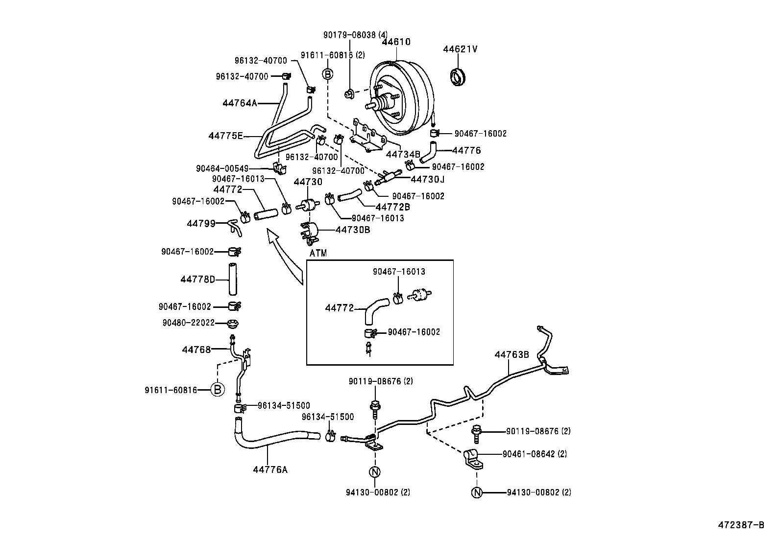 44610-37151 BOOSTER ASSY, BRAKE product image