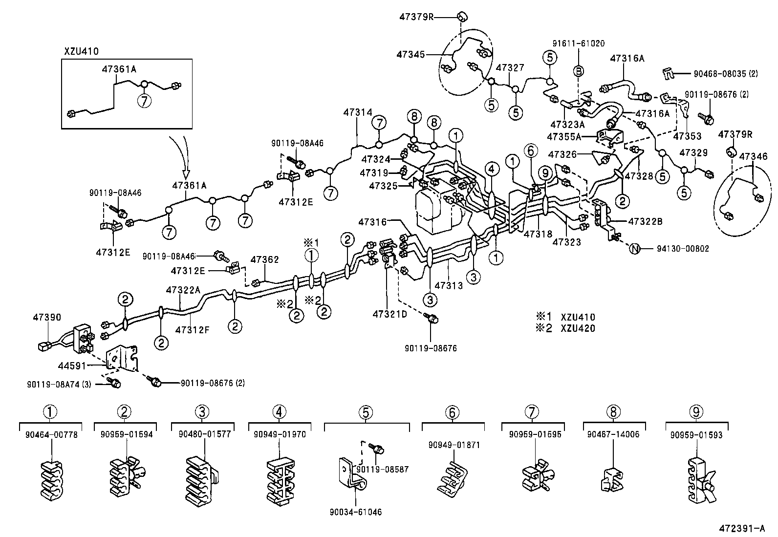 44591-37140 BRACKET, BRAKE ACTUATOR, NO.2 product image
