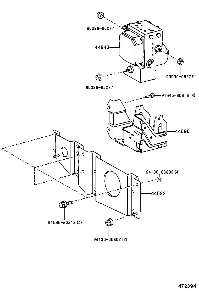 44591-37140 BRACKET, BRAKE ACTUATOR, NO.2 product image