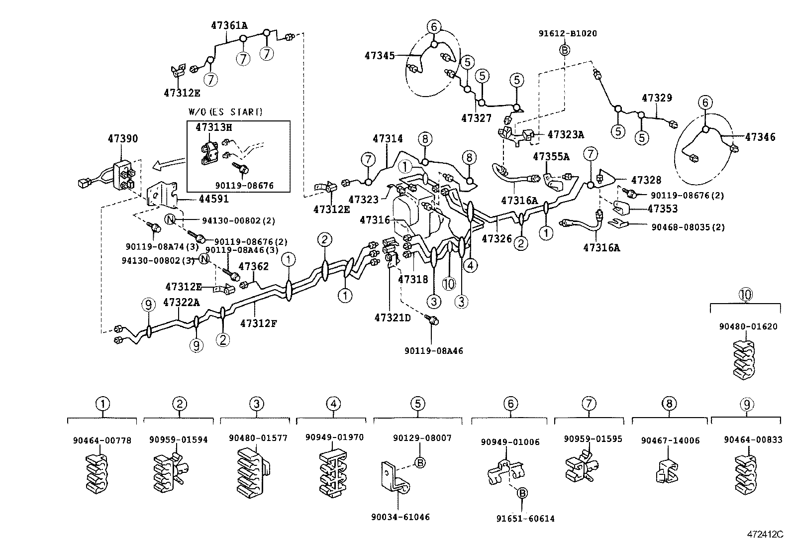47311-37170 TUBE, FRONT BRAKE, NO.1 product image