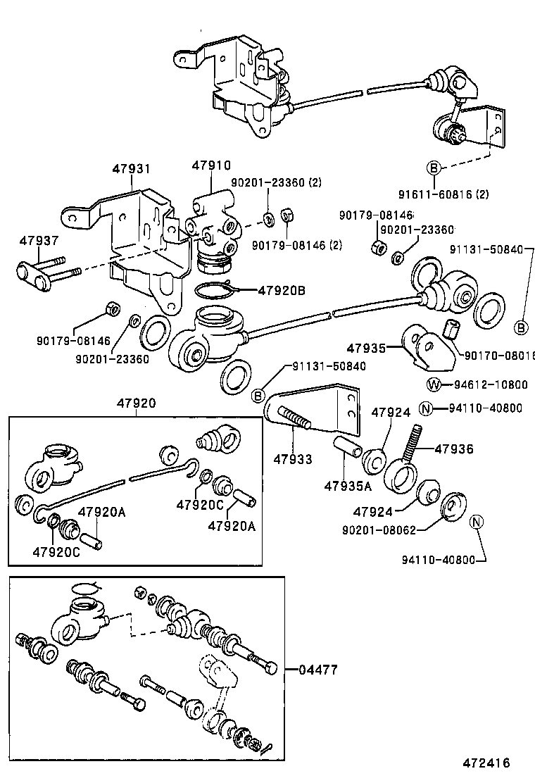 44591-37140 BRACKET, BRAKE ACTUATOR, NO.2 product image