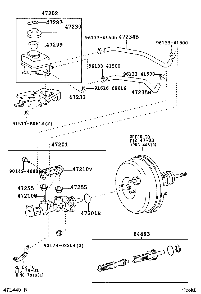 47235-44080 TUBE, BRAKE MASTER CYRINDER RESERVOIR, NO.2 product image