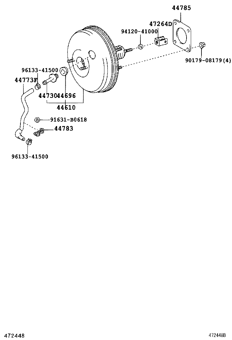 47264-60020 CLEVIS, BRAKE MASTER CYLINDER PUSH ROD product image