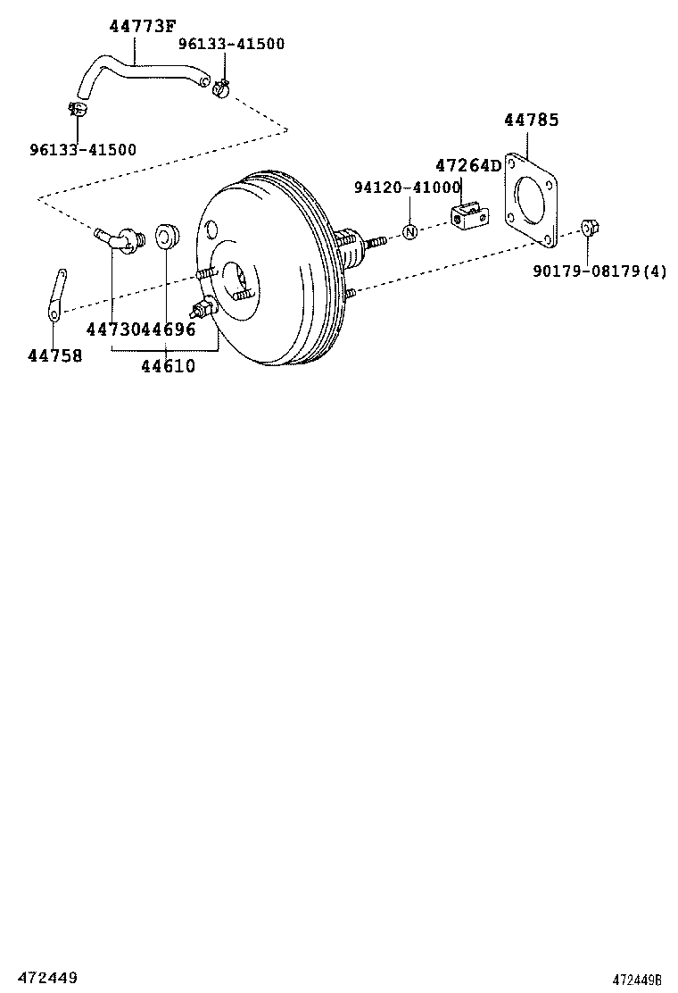 47264-60020 CLEVIS, BRAKE MASTER CYLINDER PUSH ROD product image