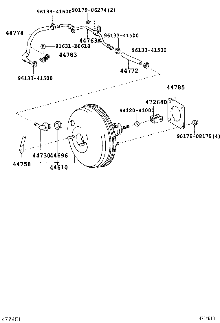 47264-60020 CLEVIS, BRAKE MASTER CYLINDER PUSH ROD product image