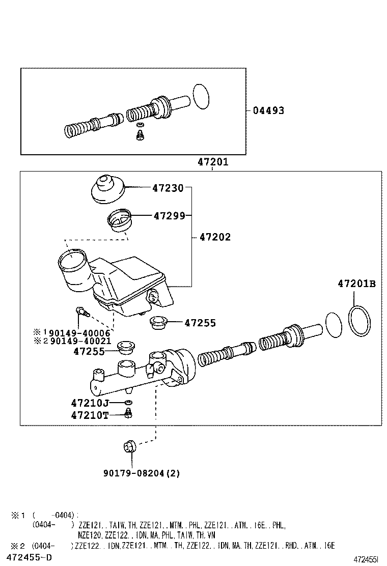 47255-02030 GROMMET, MASTER CYLINDER RESERVOIR product image